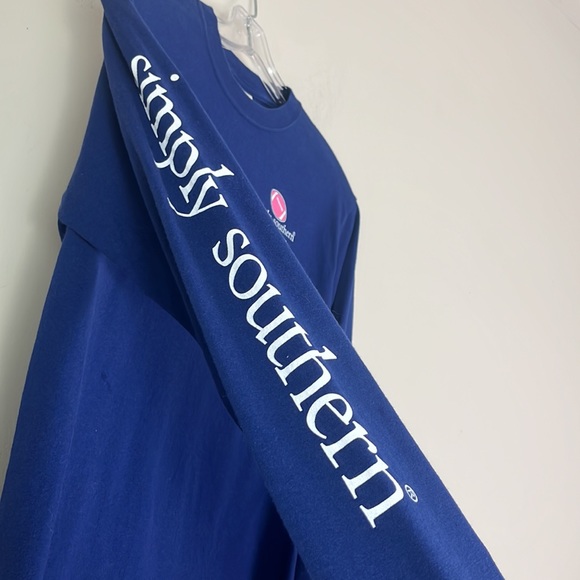 Simply Southern Collection T-Shirt Women Small Navy Long Sleeve 100% Cotton - Picture 3 of 7
